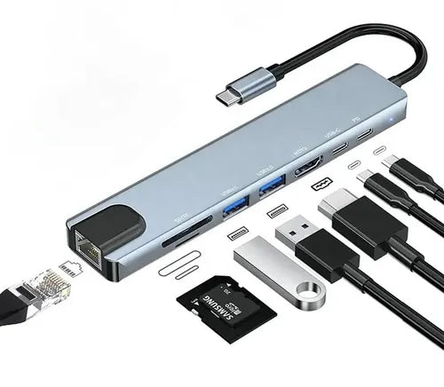HUB TIPO C 8 EN 1
