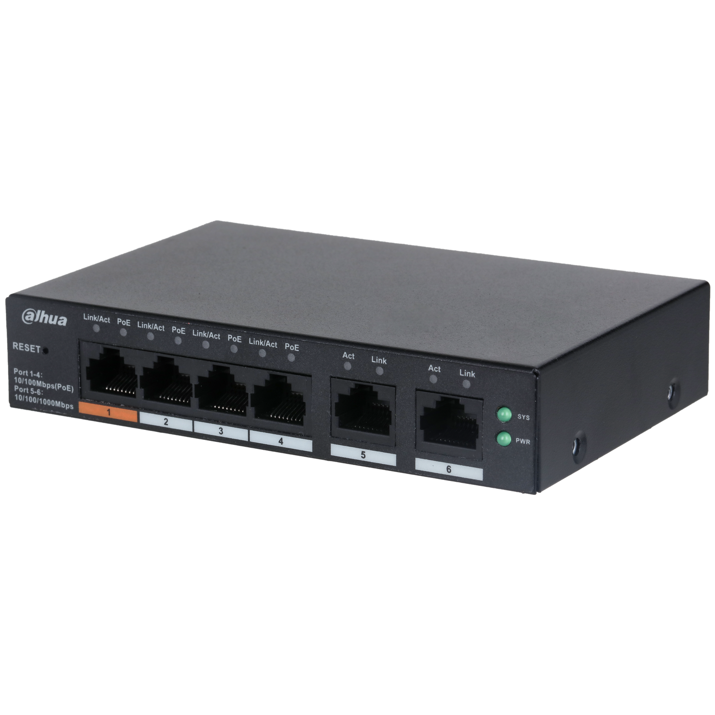 Switch PoE 4-Puertos DAHUA DH-CS4006-4ET-60