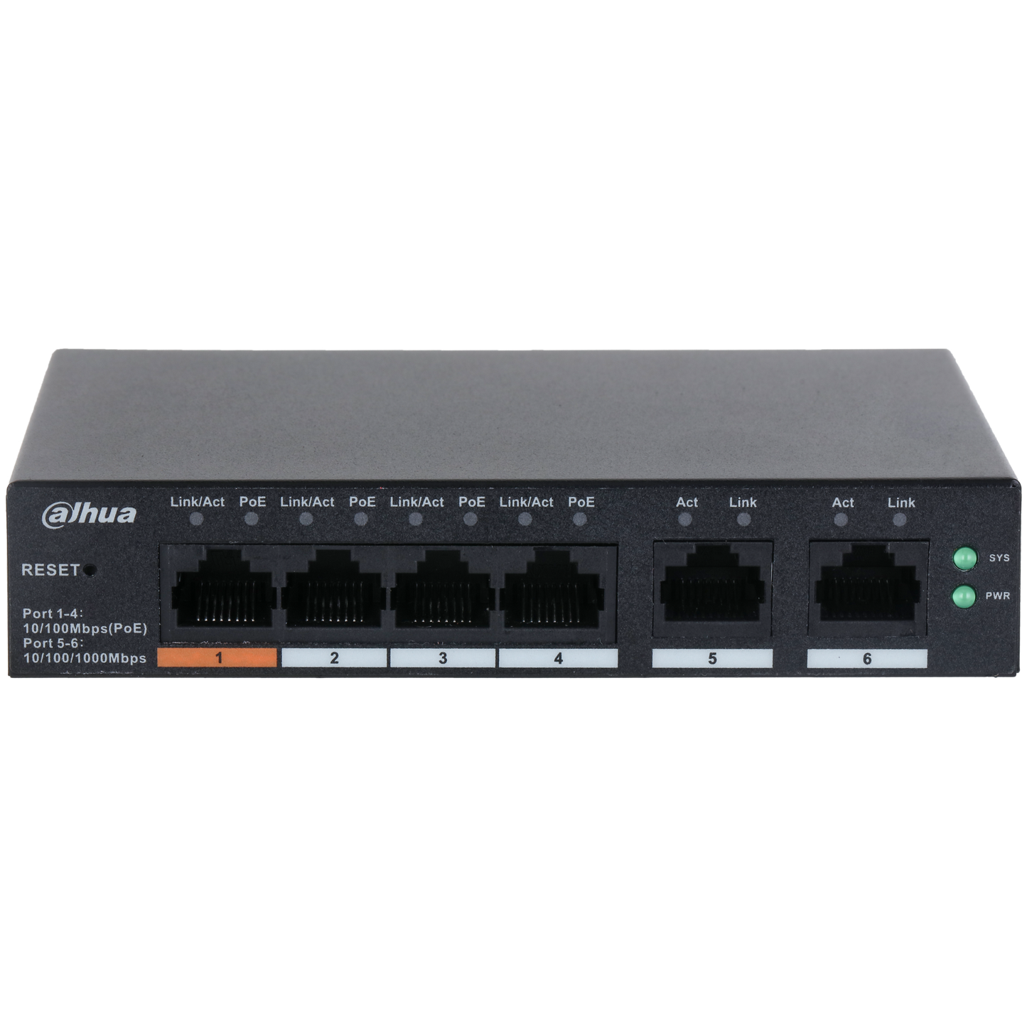 Switch PoE 4-Puertos DAHUA DH-CS4006-4ET-60